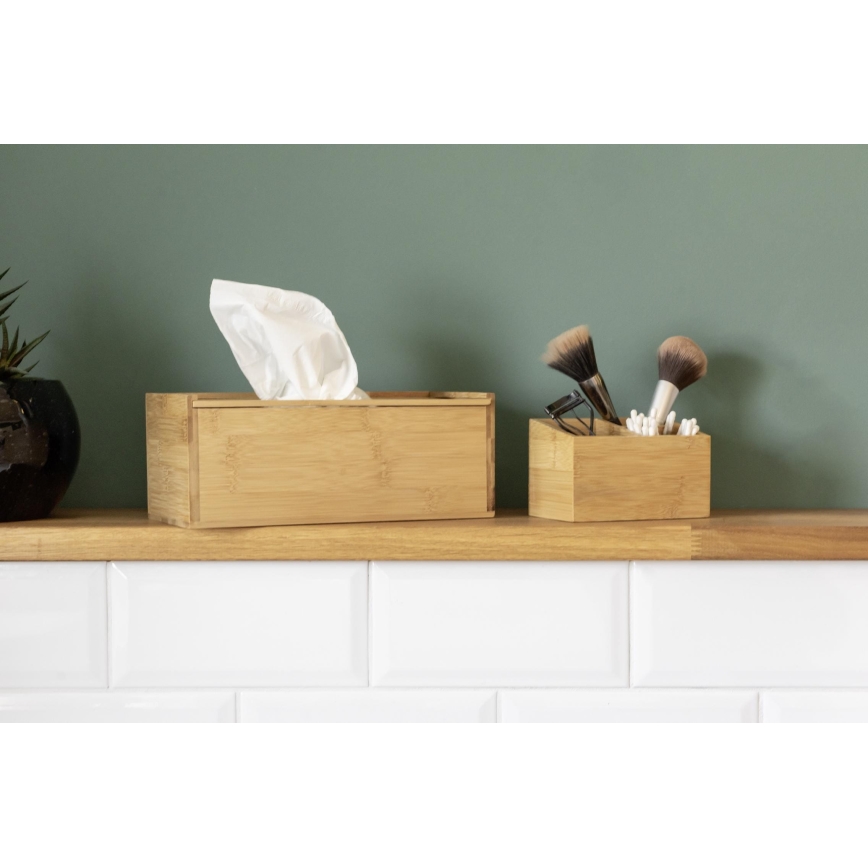 WENKO 23925100 - Dispensador de pañuelos TERRA 25x13 cm marrón
