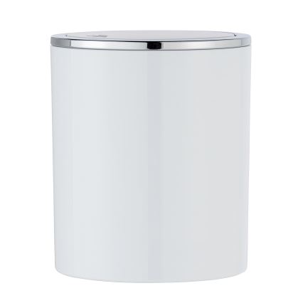 WENKO 23930100 - Papelera INCA 14x16,8 cm blanco/cromo brillante