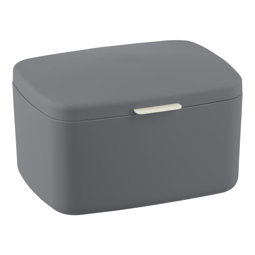WENKO 23981100 - Caja BARCELONA 19,5x16 cm antracita/cromado brillante