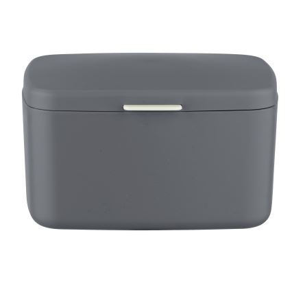 WENKO 23981100 - Caja BARCELONA 19,5x16 cm antracita/cromado brillante