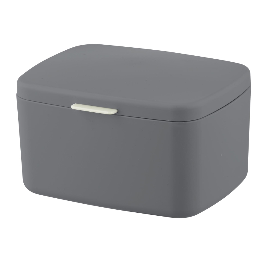WENKO 23981100 - Caja BARCELONA 19,5x16 cm antracita/cromado brillante