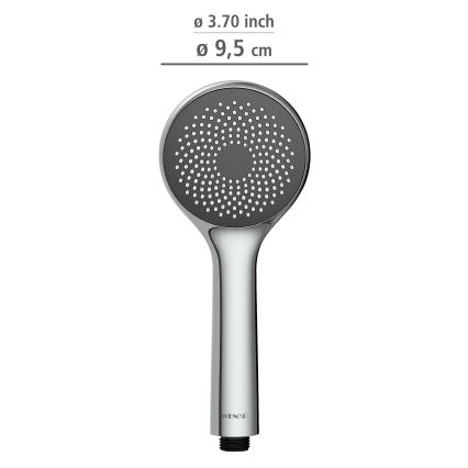 WENKO 23991100 - Cabezal de ducha WATERSAVING SYSTEM 9,5x9,5 cm cromo brillante/gris