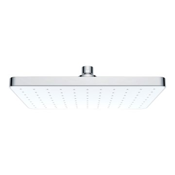 WENKO 24001100 - Cabezal de ducha con sistema de limpieza automática 25x17 cm cromo brillante/blanco