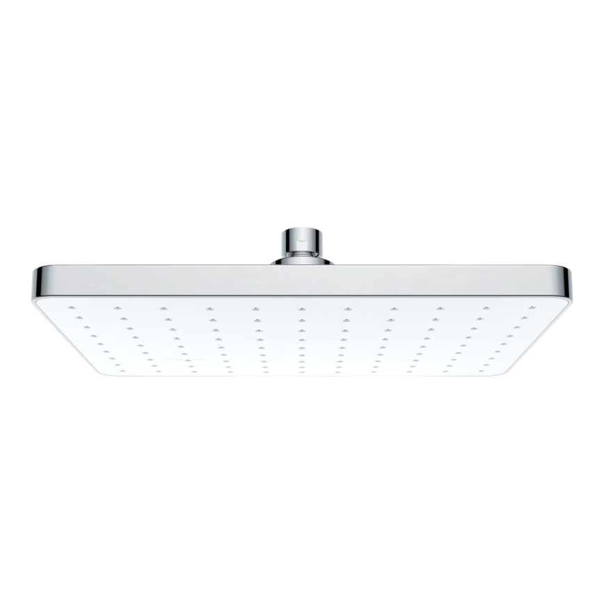 WENKO 24001100 - Cabezal de ducha con sistema de limpieza automática 25x17 cm cromo brillante/blanco