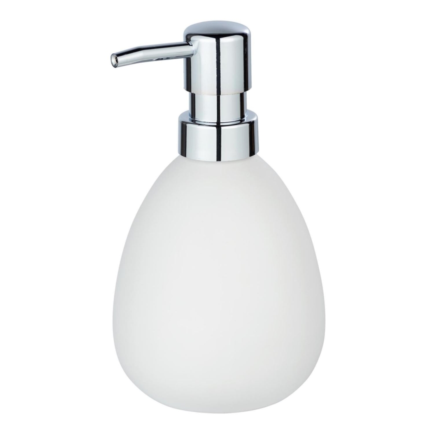 WENKO 24011100 - Dispensador de jabón POLARIS de 390 ml, blanco