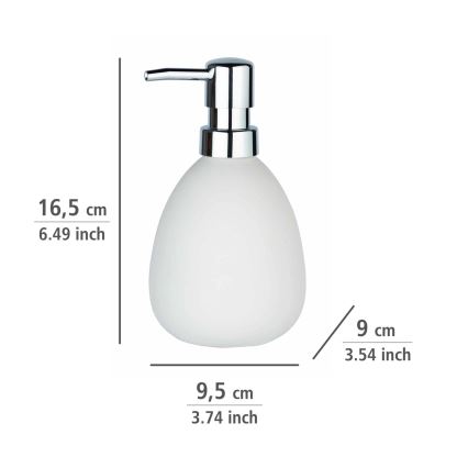 WENKO 24011100 - Dispensador de jabón POLARIS de 390 ml, blanco