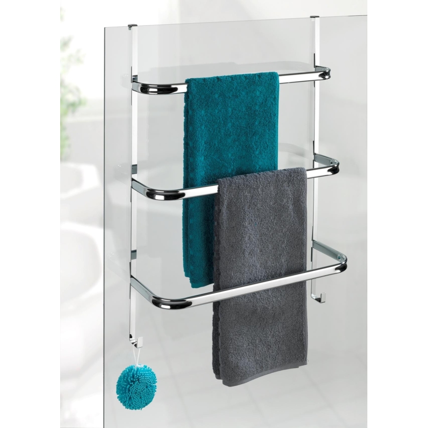 WENKO 24025100 - Soporte para toallas IRPINIA 54,5 x 77,5 cm cromo brillante