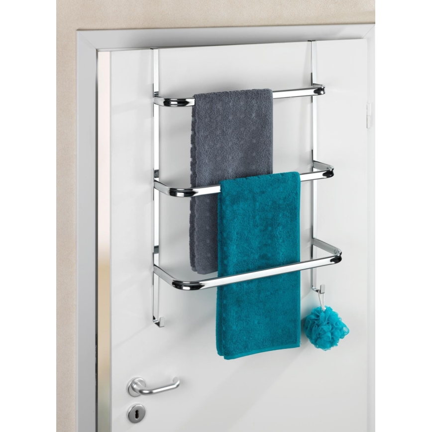 WENKO 24025100 - Soporte para toallas IRPINIA 54,5 x 77,5 cm cromo brillante