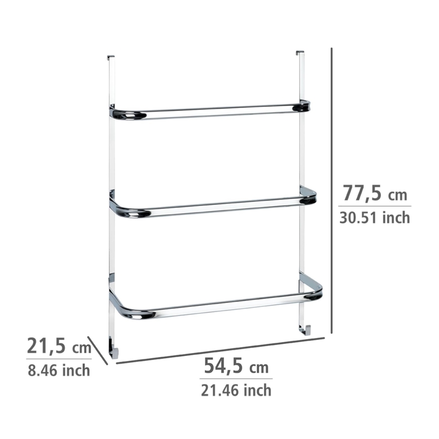 WENKO 24025100 - Soporte para toallas IRPINIA 54,5 x 77,5 cm cromo brillante
