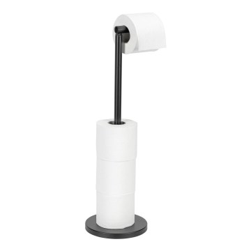 WENKO 24034100 - Soporte para papel higiénico 21x55 cm negro/plateado