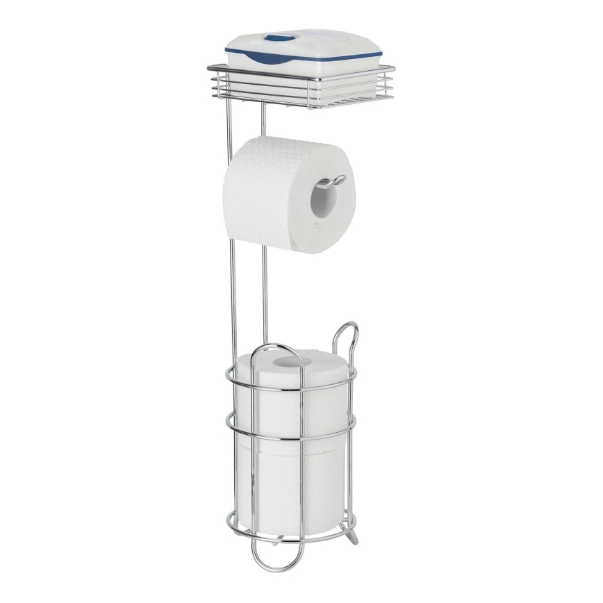 WENKO 24074800 - Soporte para papel higiénico 16x59 cm cromo brillante