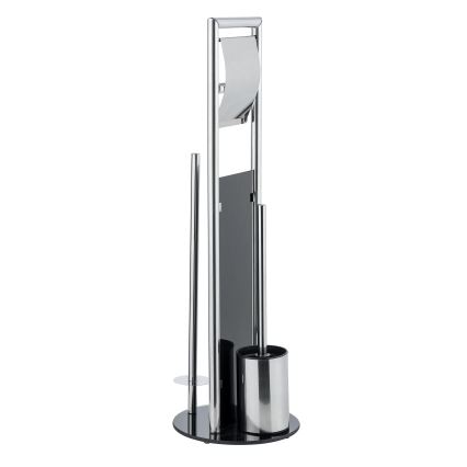WENKO 24075800 - Set para WC RAVINA 20x707 cm acero inoxidable/plateado/negro