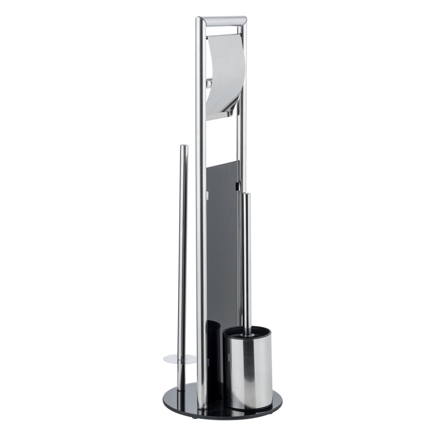 WENKO 24075800 - Set para WC RAVINA 20x707 cm acero inoxidable/plateado/negro