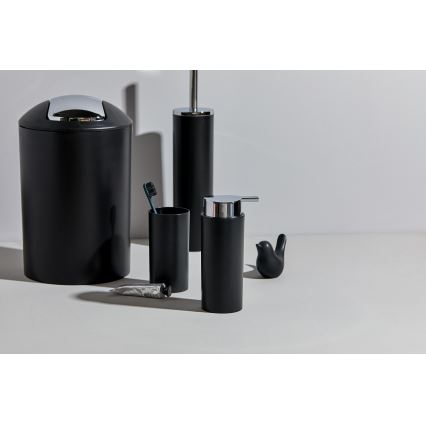 WENKO 24078800 - Set CALVO 6,5x13 cm negro/cromo brillante