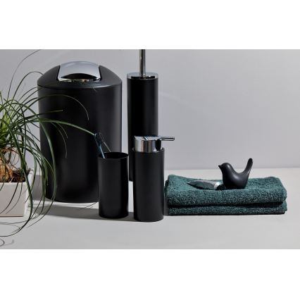 WENKO 24078800 - Set CALVO 6,5x13 cm negro/cromo brillante