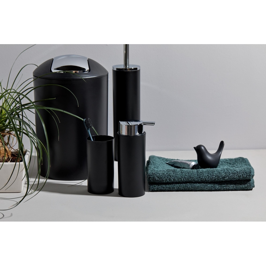 WENKO 24078800 - Set CALVO 6,5x13 cm negro/cromo brillante
