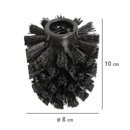 WENKO 24090800 - Cabezal para WC 8 x 9,3 cm, negro