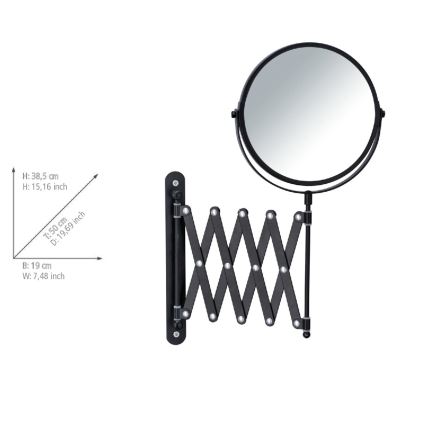WENKO 24100100 - Espejo EXCLUSIVE 219x373,9 cm negro