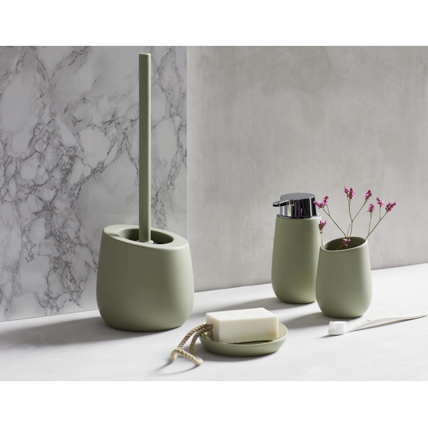 WENKO 24120100 - Escobilla de WC BADI 13,5x38 cm verde