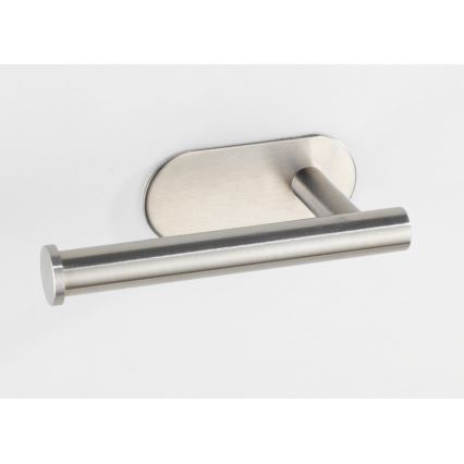 WENKO 24166100 - Portarrollos para papel higiénico TURBO-LOC OREA MATT 16x7 cm acero inoxidable/plateado