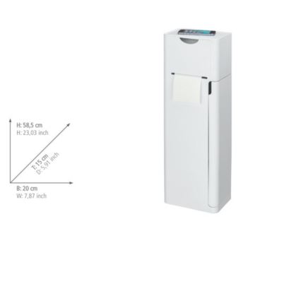 WENKO 24212100 - Escobilla para WC IMON 20x58,5 cm blanca
