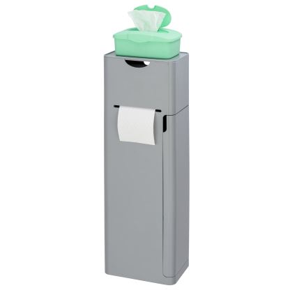 WENKO 24213100 - Cepillo de inodoro IMON 20x58,5 cm gris