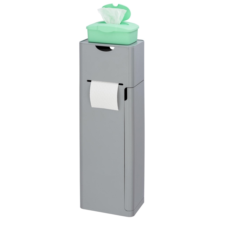 WENKO 24213100 - Cepillo de inodoro IMON 20x58,5 cm gris