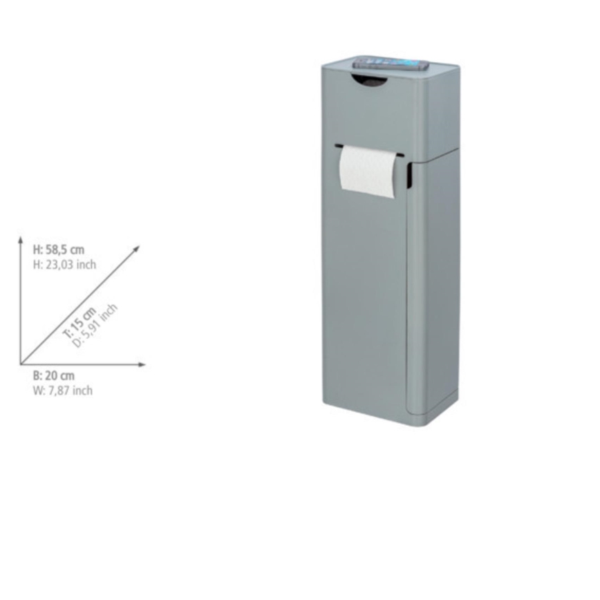 WENKO 24213100 - Cepillo de inodoro IMON 20x58,5 cm gris