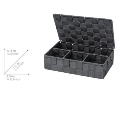 WENKO 24223100 - Cesto ADRIA 26x17 cm gris/antracita
