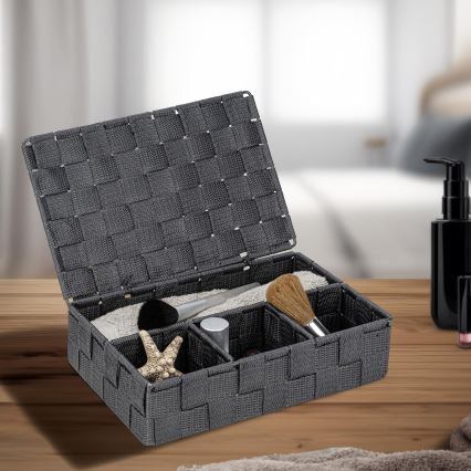 WENKO 24223100 - Cesto ADRIA 26x17 cm gris/antracita
