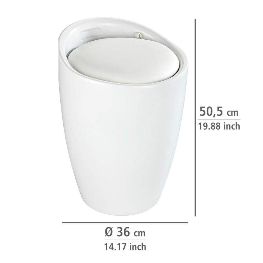 WENKO 24228100 - Taburete CANDY 36x50,5 cm blanco/negro