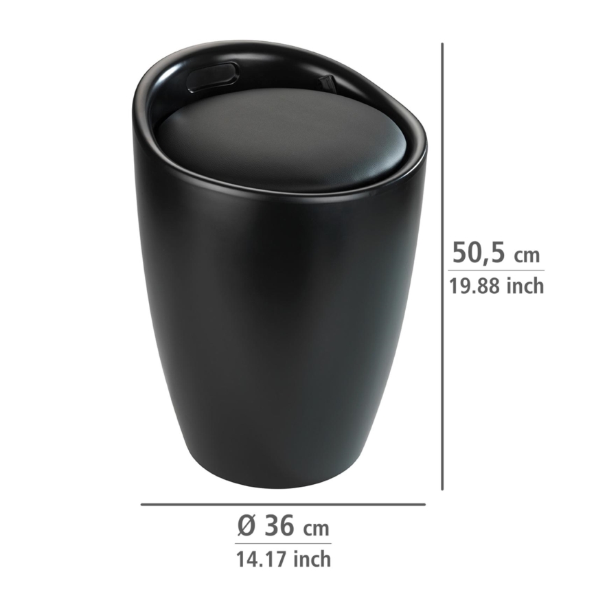 WENKO 24229100 - Taburete CANDY 36x50,5 cm negro