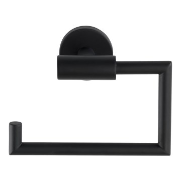 WENKO 24240100-Portarrollos de papel higiénico BOSIO BLACK 15x10,5 cm acero inoxidable/plateado