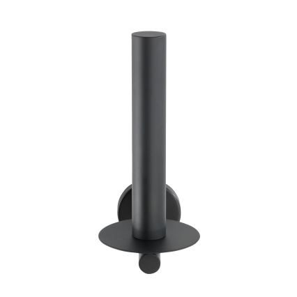 WENKO 24262100-Soporte para papel higiénico BOSIO BLACK 8x18 cm acero inoxidable/plateado