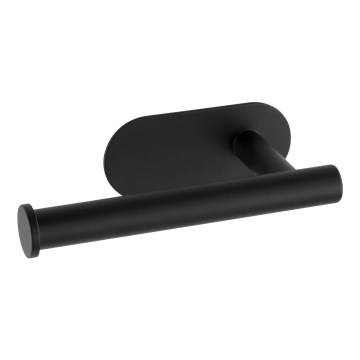 WENKO 24287100 - Soporte para papel higiénico TURBO-LOC OREA BLACK 16x7 cm acero inoxidable/negro