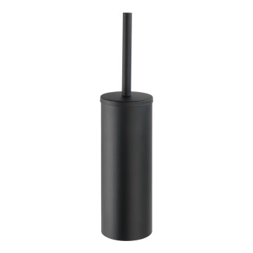WENKO 24289100 - escobilla de inodoro TURBO-LOC OREA BLACK 9x39,5 cm acero inoxidable/negro