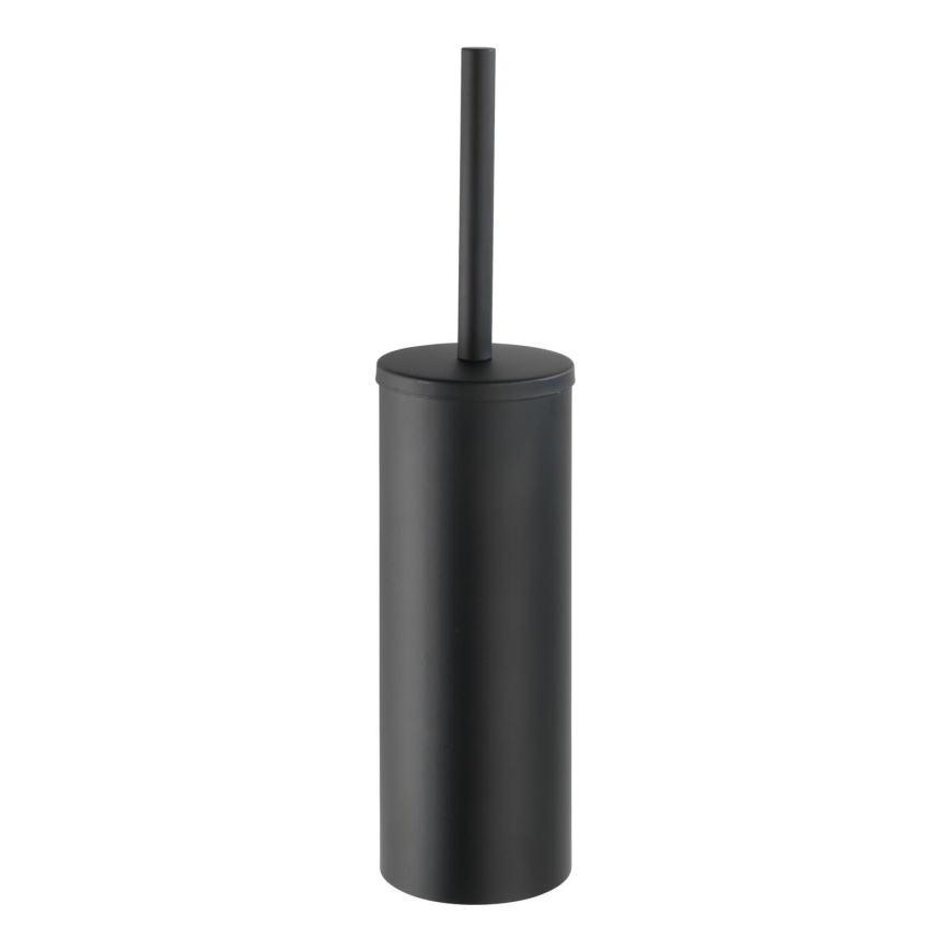 WENKO 24289100 - escobilla de inodoro TURBO-LOC OREA BLACK 9x39,5 cm acero inoxidable/negro