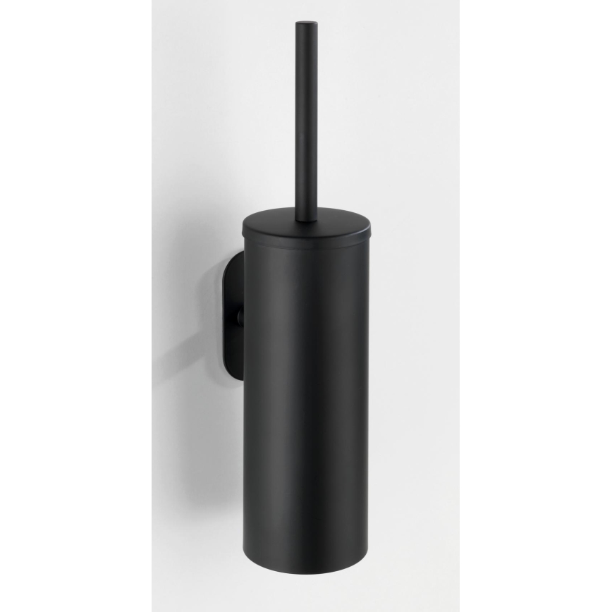 WENKO 24289100 - escobilla de inodoro TURBO-LOC OREA BLACK 9x39,5 cm acero inoxidable/negro