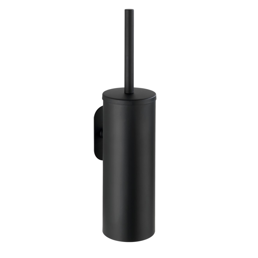 WENKO 24289100 - escobilla de inodoro TURBO-LOC OREA BLACK 9x39,5 cm acero inoxidable/negro