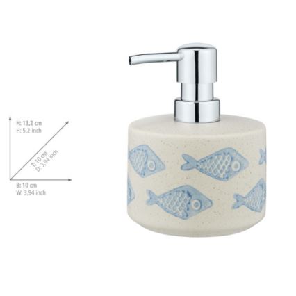 WENKO 24311100 - Dispensador de jabón AQUAMARIN 475 ml beige