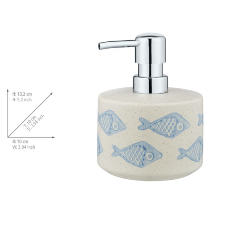 WENKO 24311100 - Dispensador de jabón AQUAMARIN 475 ml beige