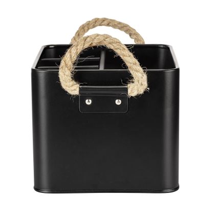 WENKO 24328100 - Caja de almacenamiento GARA 19x13 cm negra