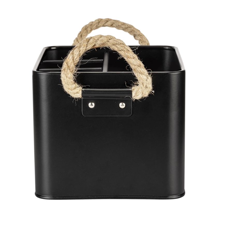 WENKO 24328100 - Caja de almacenamiento GARA 19x13 cm negra