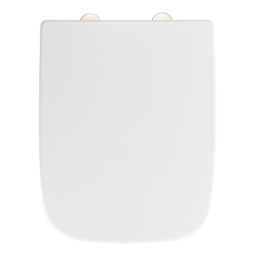 WENKO 24334100-Asiento de inodoro EXCLUSIVE 46,5x37 cm blanco/plateado