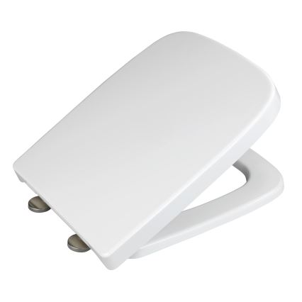 WENKO 24334100-Asiento de inodoro EXCLUSIVE 46,5x37 cm blanco/plateado