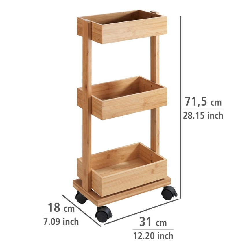 WENKO 24390100 - Estantería TORTONA 18x71,5 cm marrón/negro