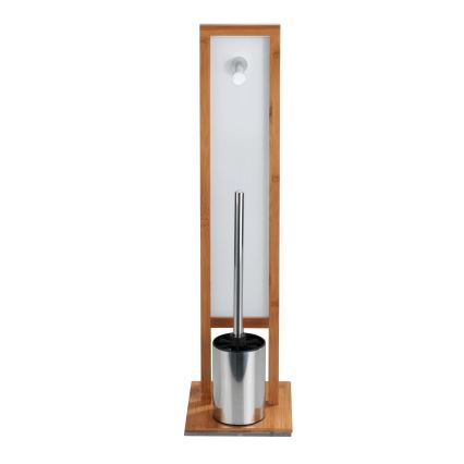 WENKO 24391100 - Escobilla para WC RIVALTA 18x70 cm marrón/blanco/negro