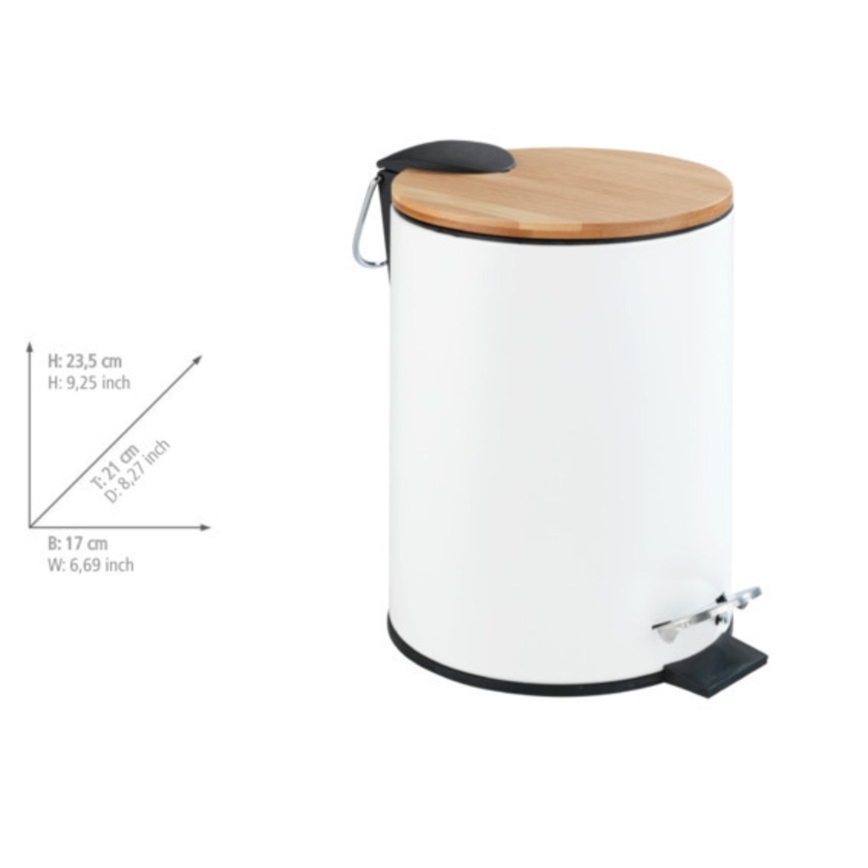 WENKO 24392100 - Cesta TORTONA 17x23,5 cm blanca/marrón/negra