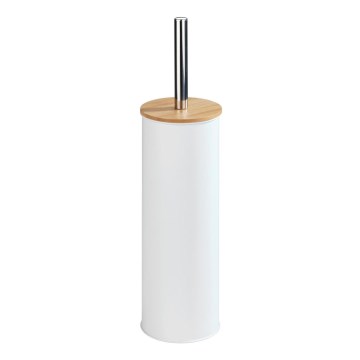 WENKO 24393100 - Escobilla de inodoro TORTONA 9,5x38,5 cm blanco/marrón