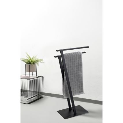 WENKO 24396100 - Toallero LIRIO 20x40 cm negro
